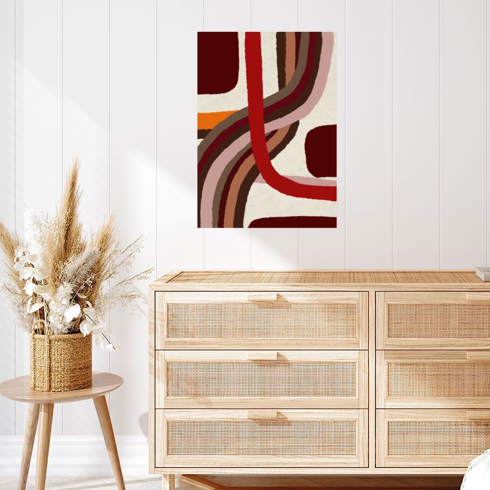 Affiche Lignes rétro vibrantes