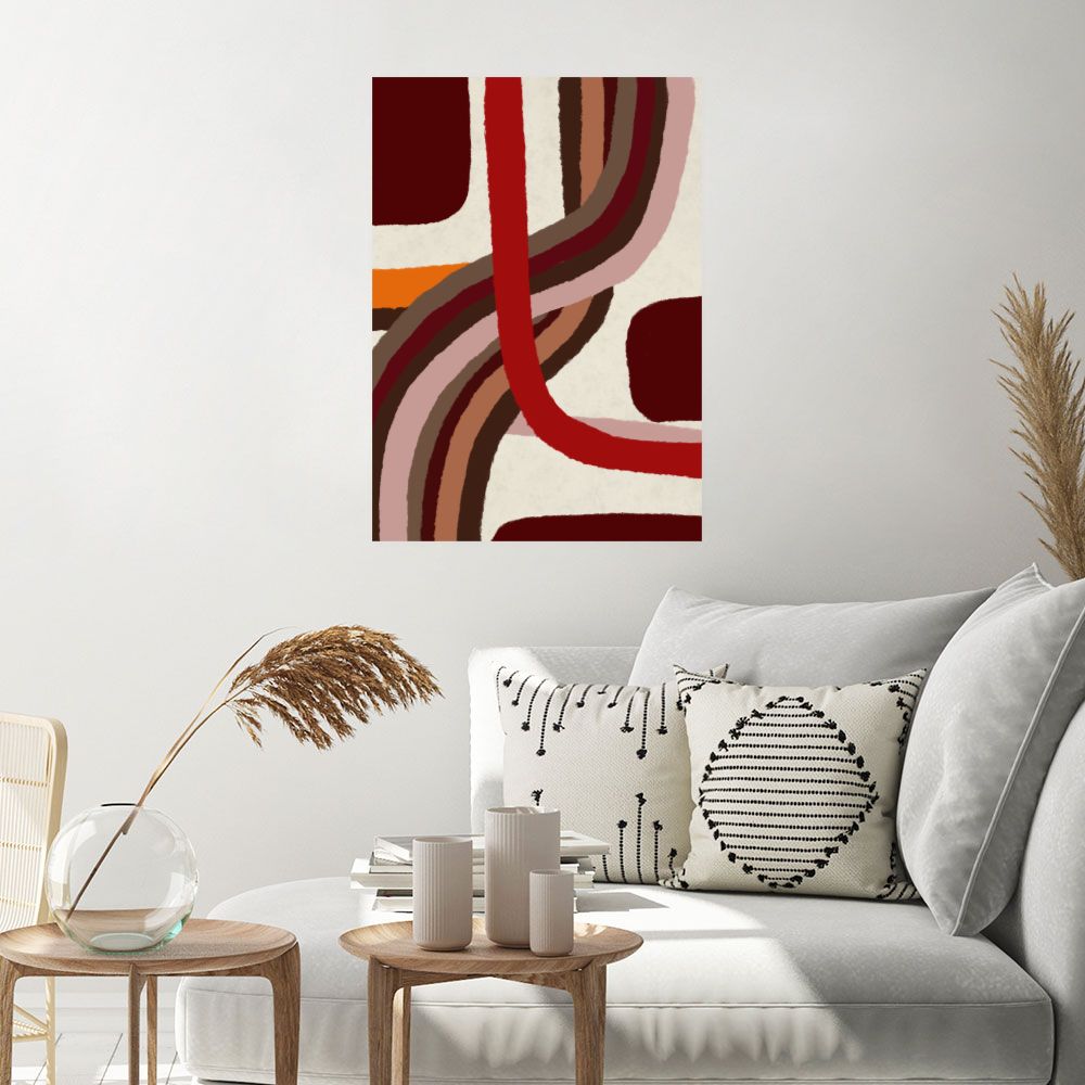 Affiche Lignes rétro vibrantes