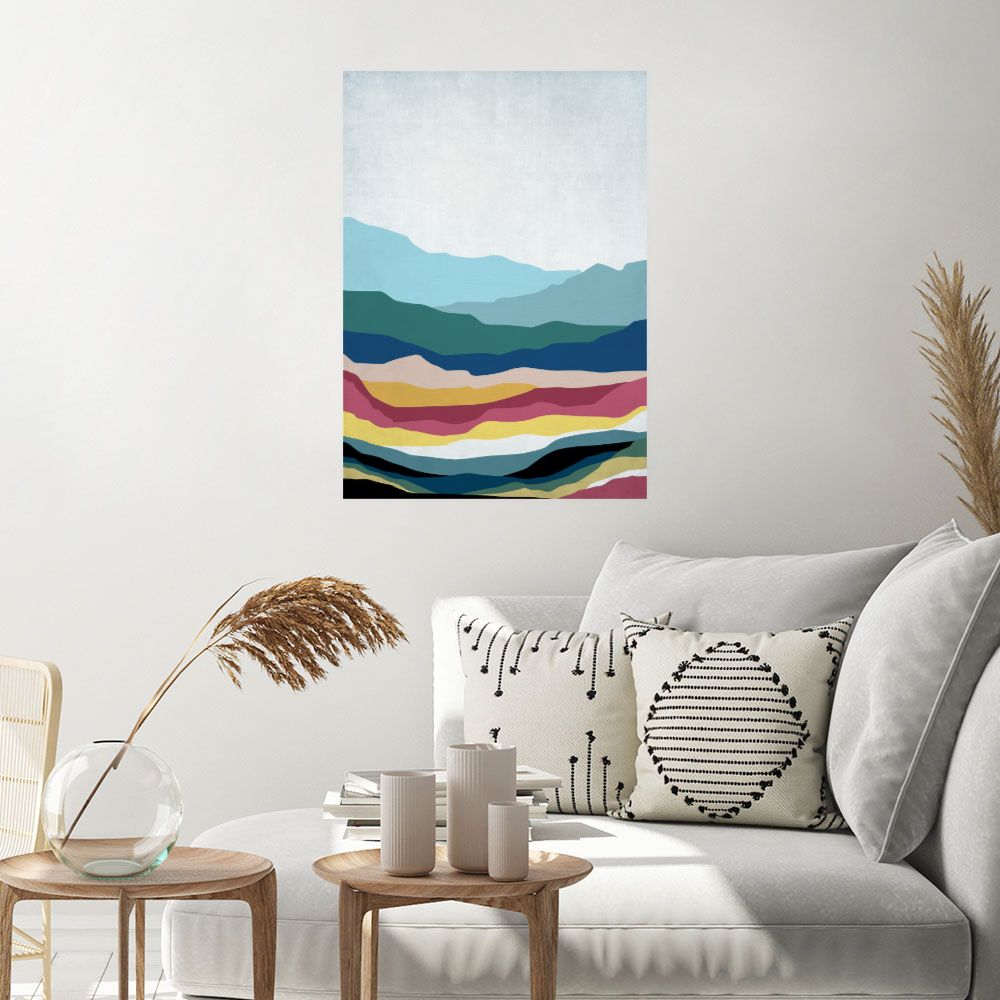 Affiche Montagnes colorées