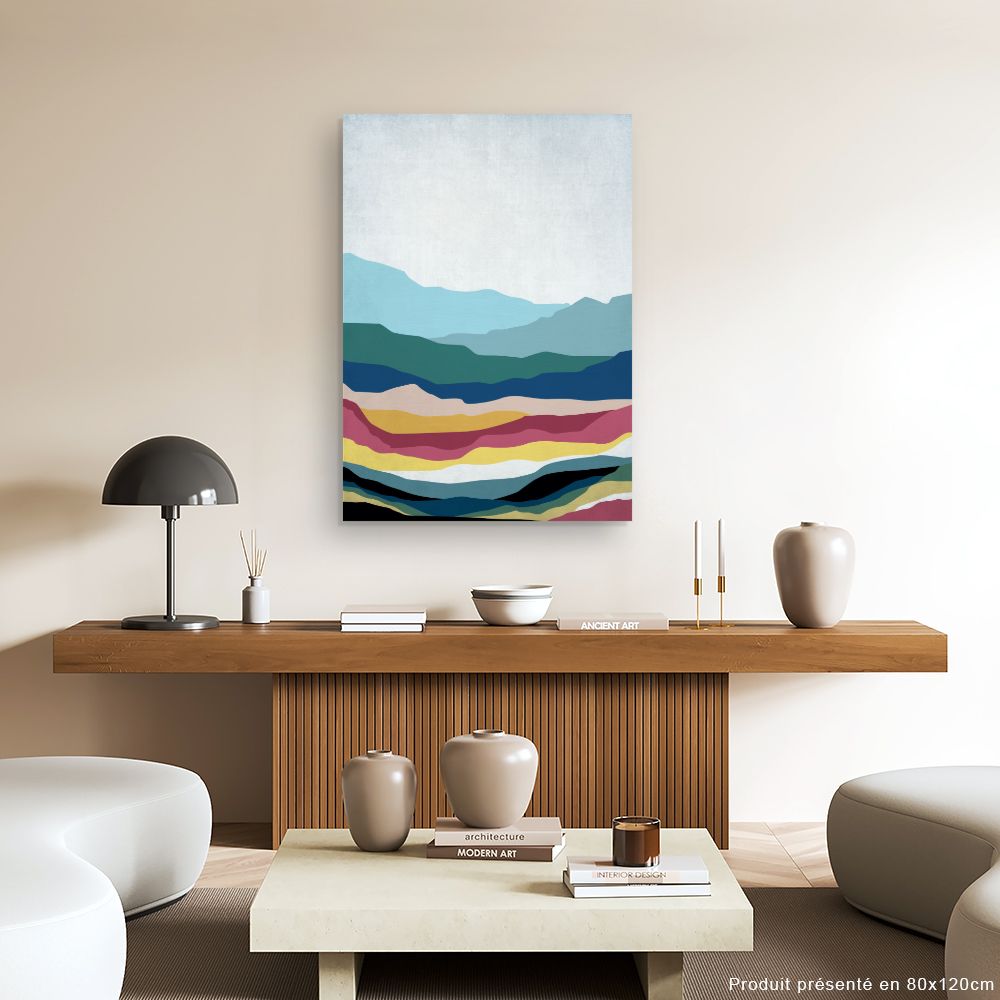 Tableau Paysage abstrait coloré