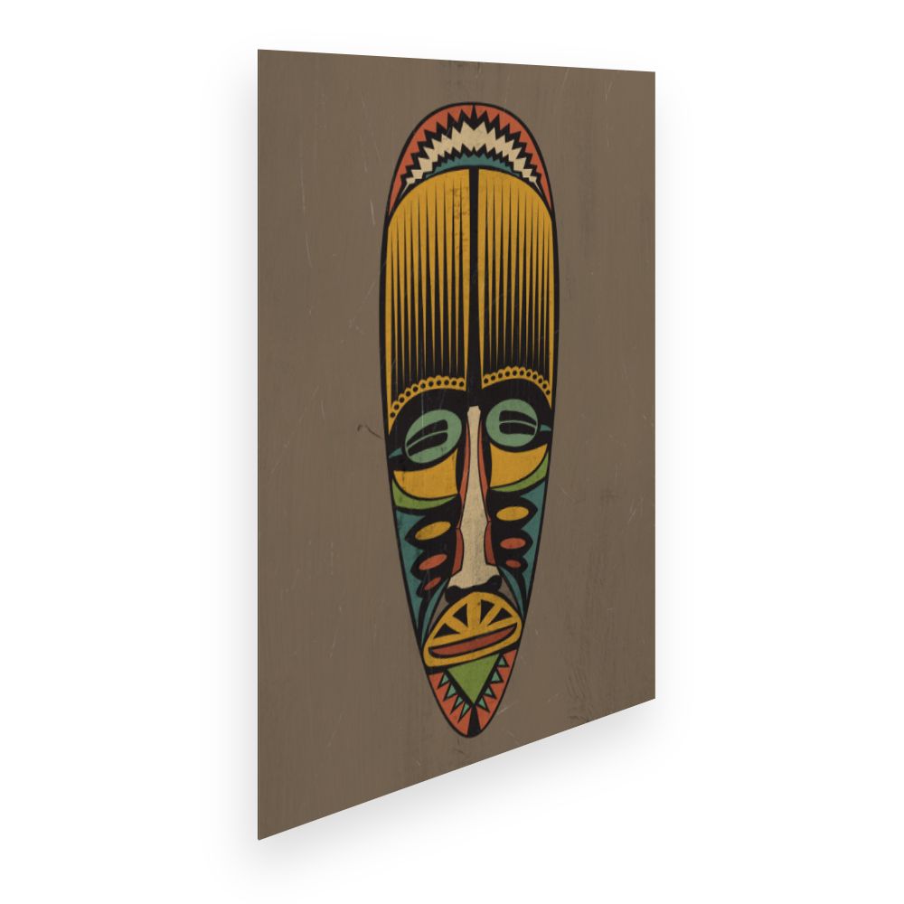 Affiche Masque tribal coloré