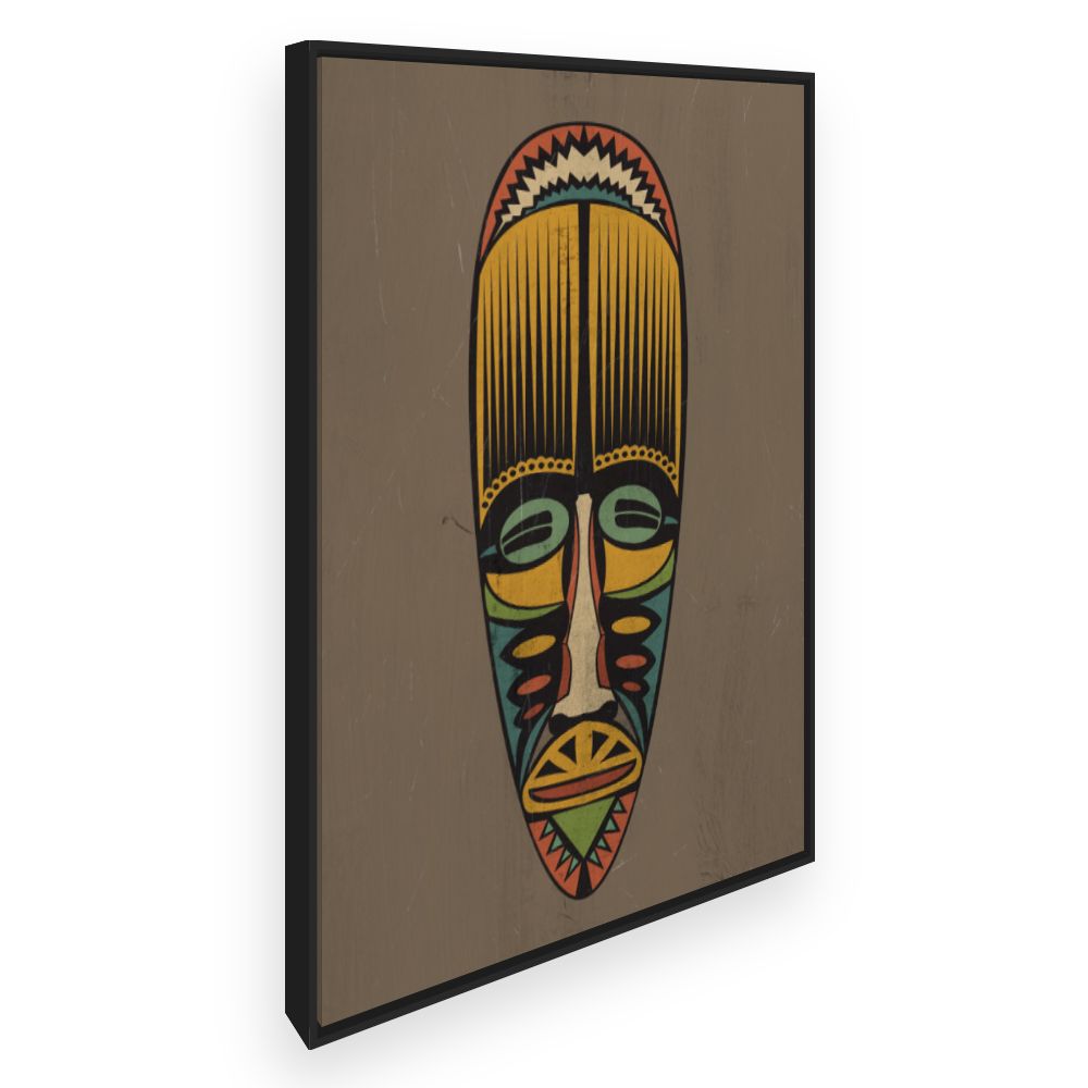 Toile Masque tribal vibrant