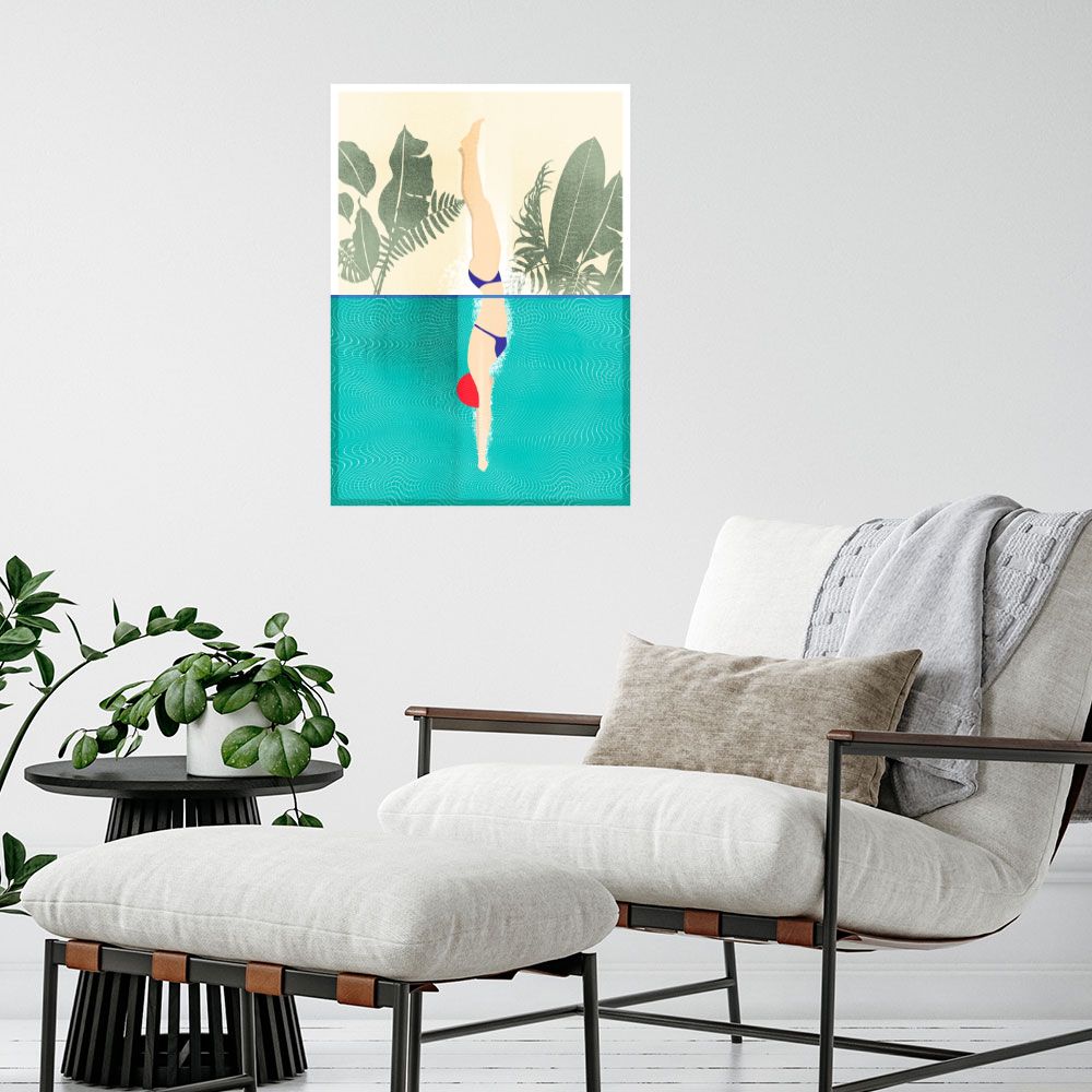 Affiche Plongeon tropical