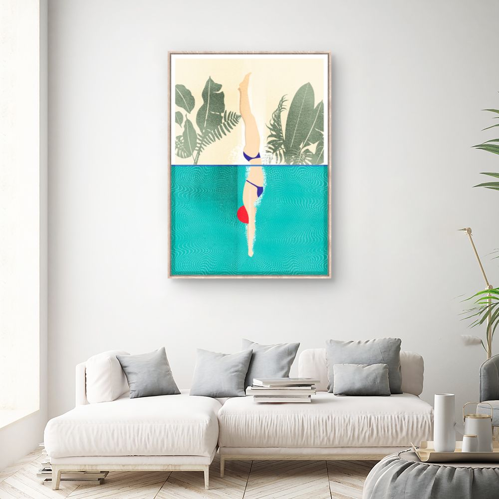 Tableau Plongeon tropical