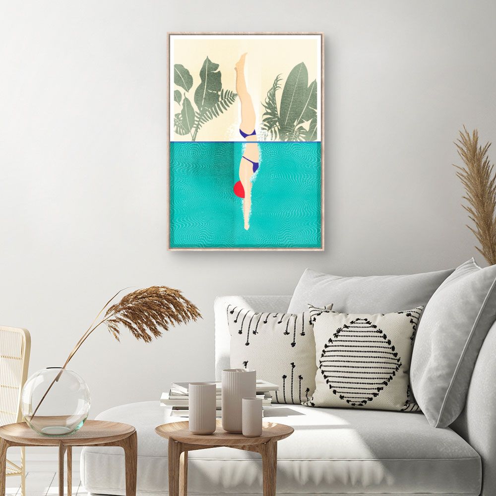 Tableau Plongeon tropical