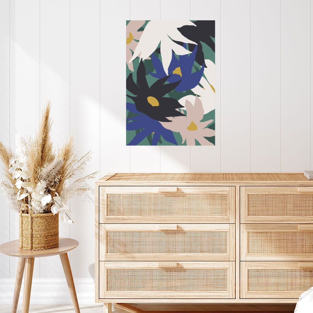 Affiche Fleurs abstraites éclatantes