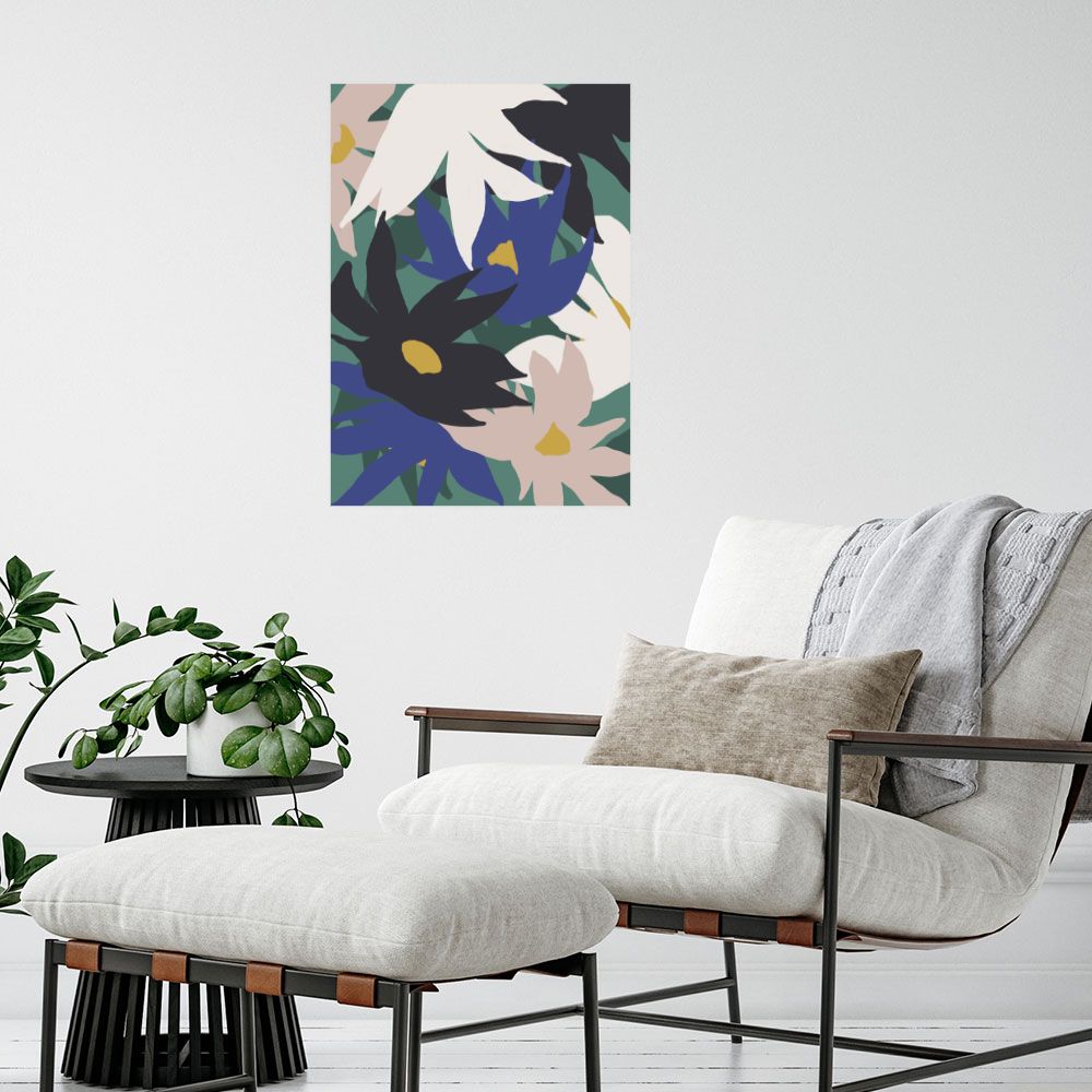 Affiche Fleurs abstraites éclatantes