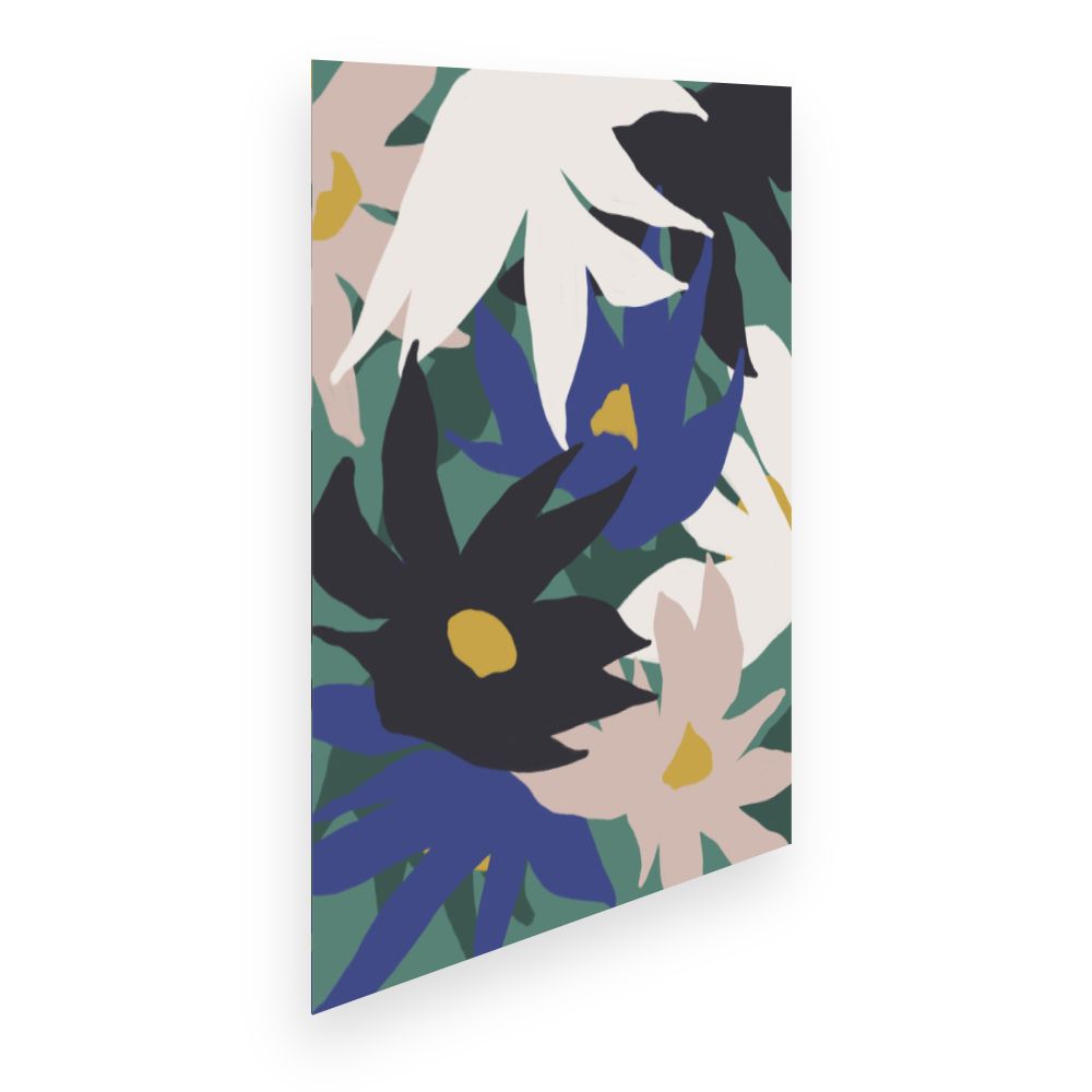 Affiche Fleurs abstraites éclatantes