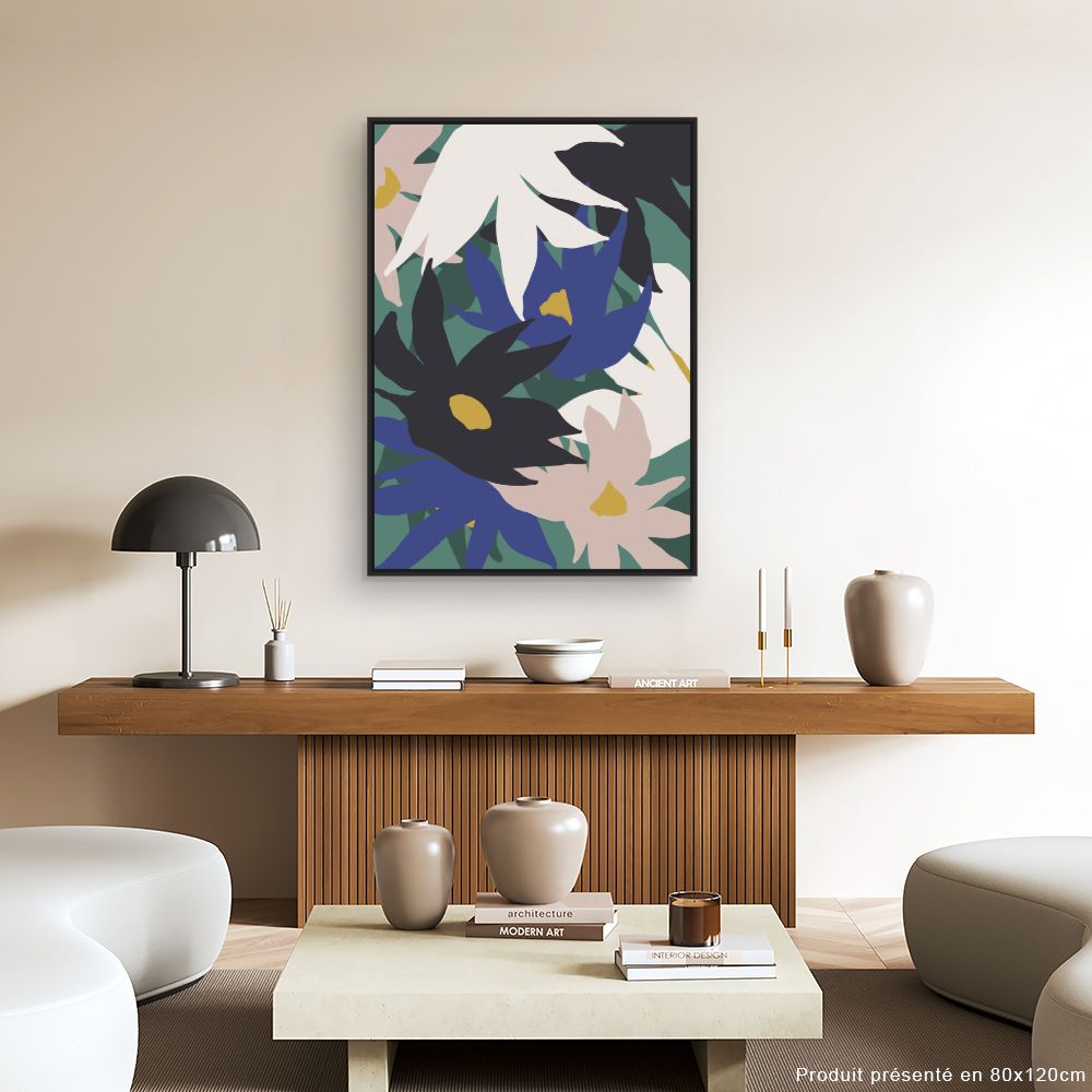 Tableau Fleurs abstraites