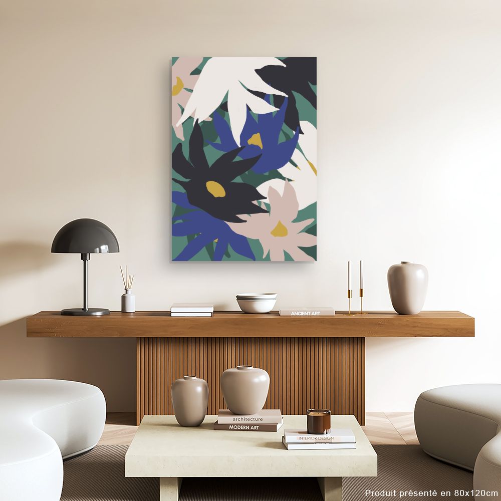 Tableau Fleurs abstraites