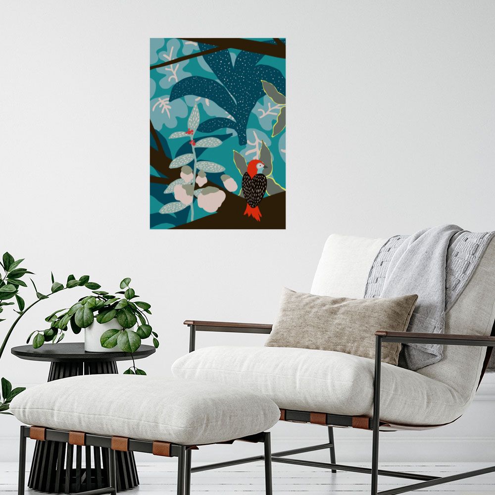 Affiche Oiseau exotique vibrant