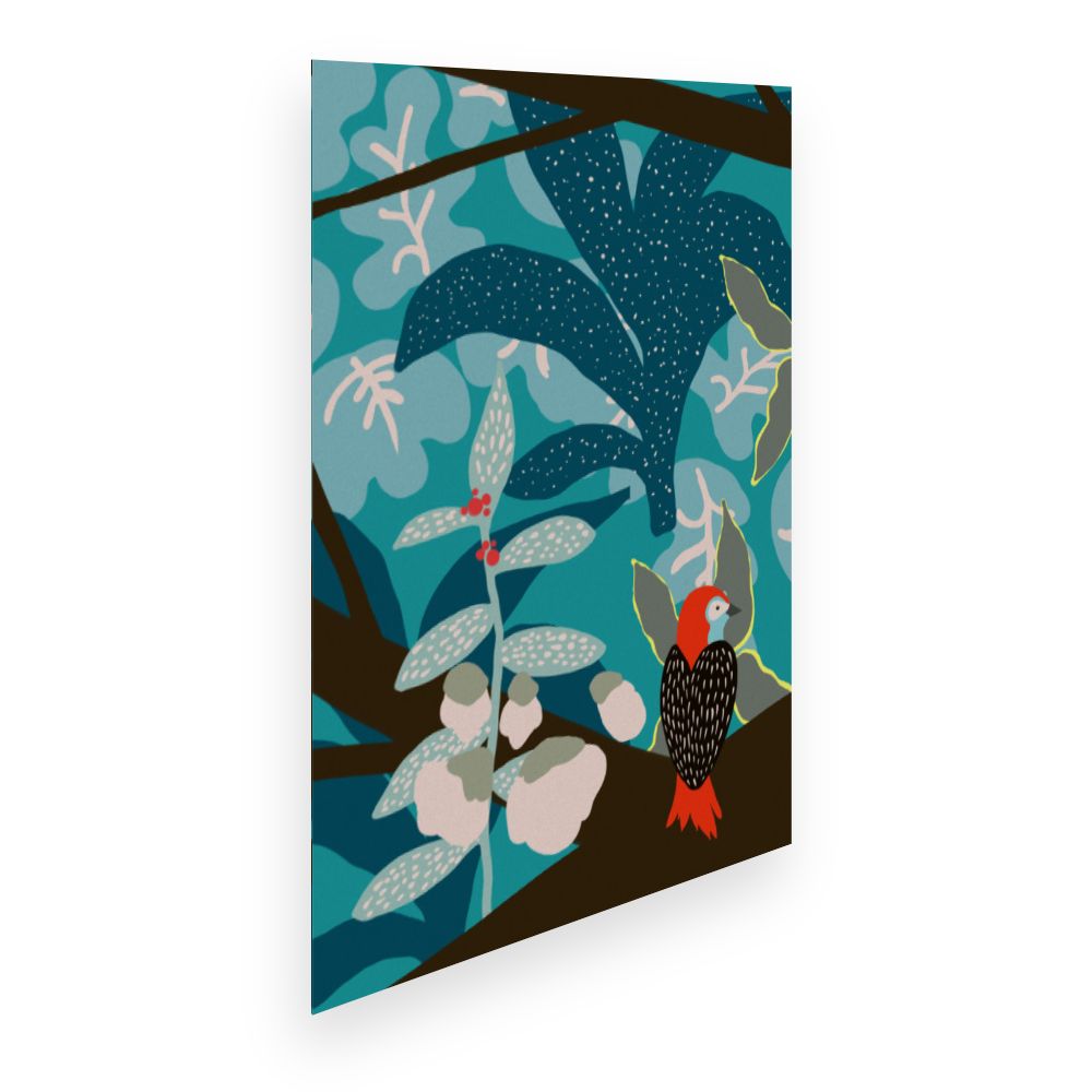 Affiche Oiseau exotique vibrant