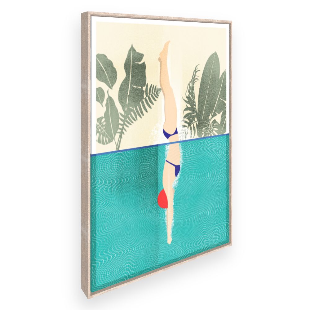 Toile Plongeon tropical élégant