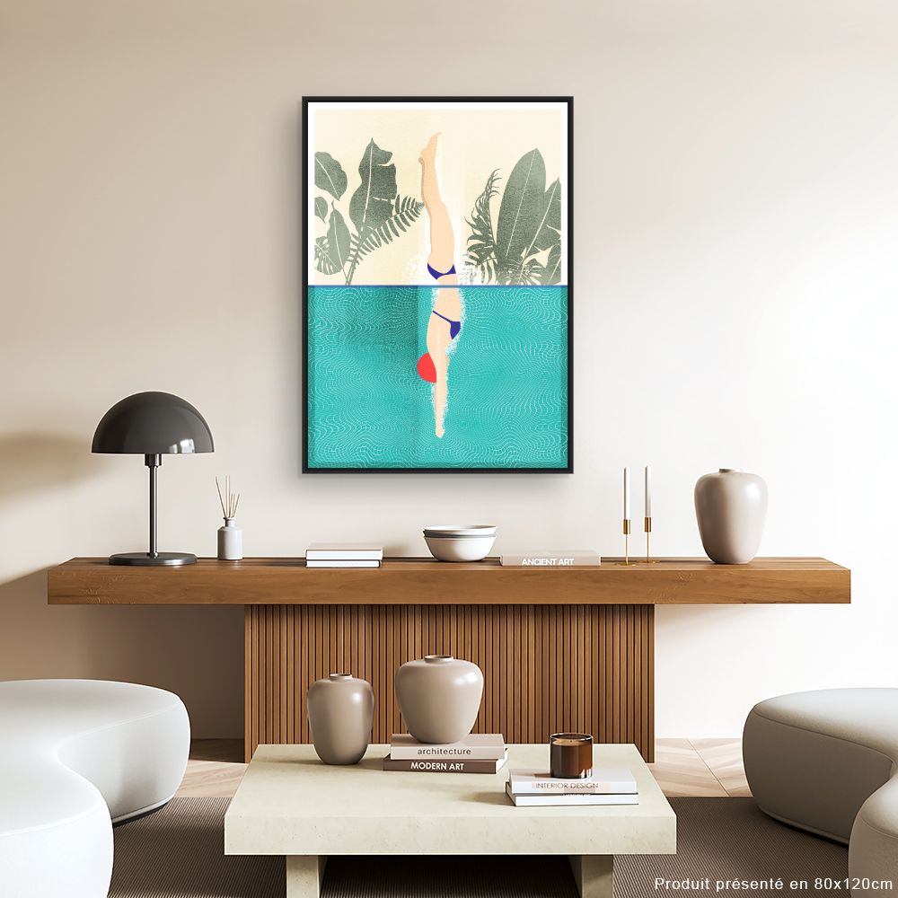 Tableau Plongeon tropical élégant