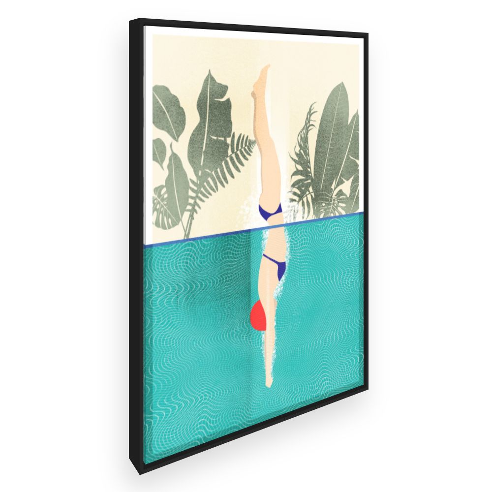 Toile Plongeon tropical élégant