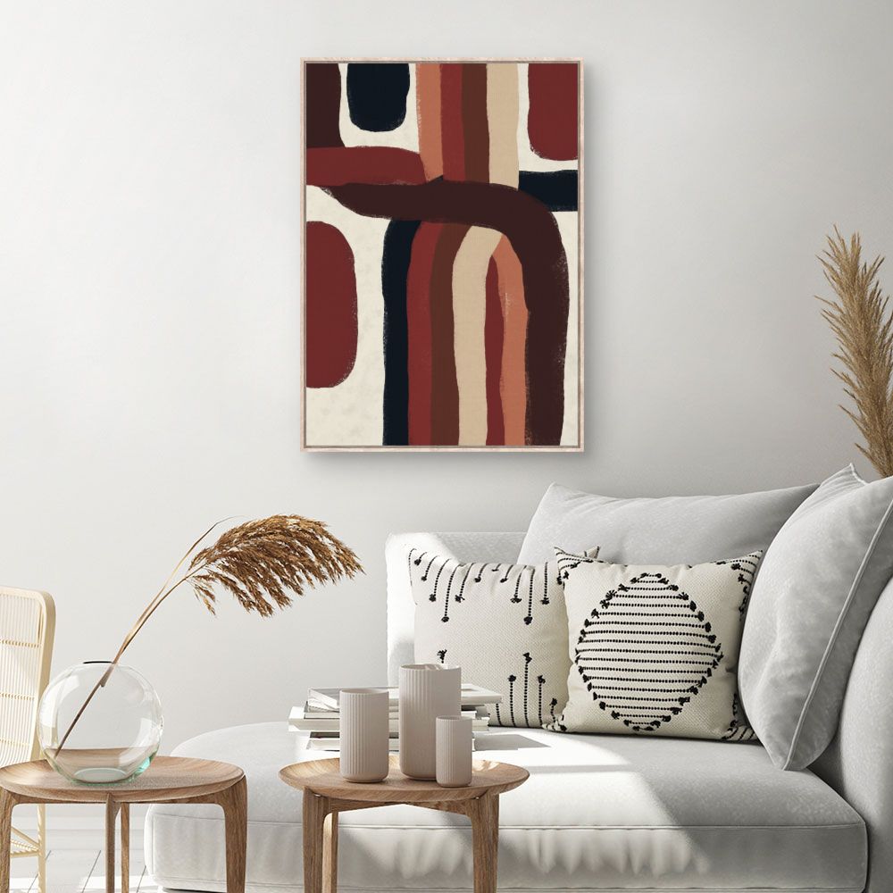 Tableau Lignes abstraites entremêlées