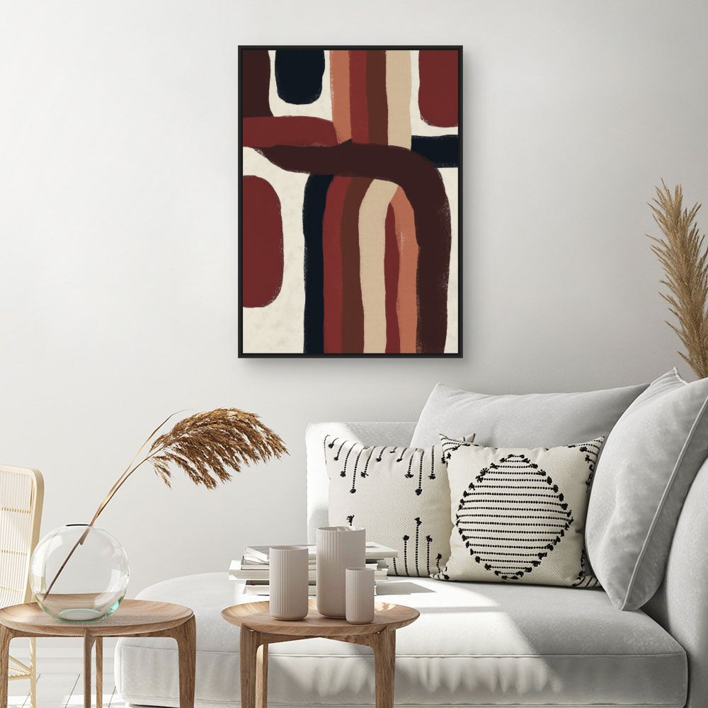 Tableau Lignes abstraites entremêlées