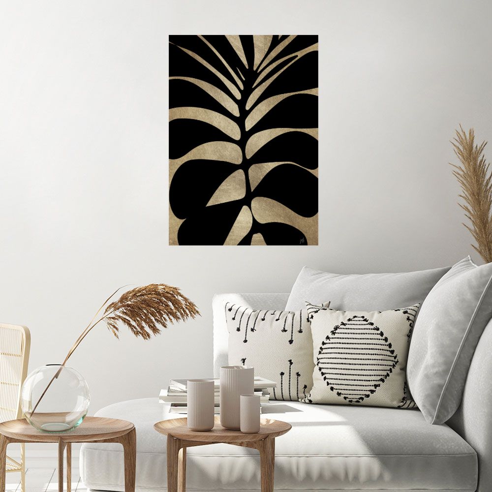 Affiche Feuilles dorées élégantes
