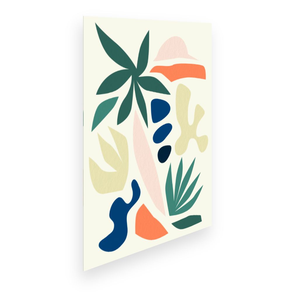 Affiche Feuillage abstrait vibrant