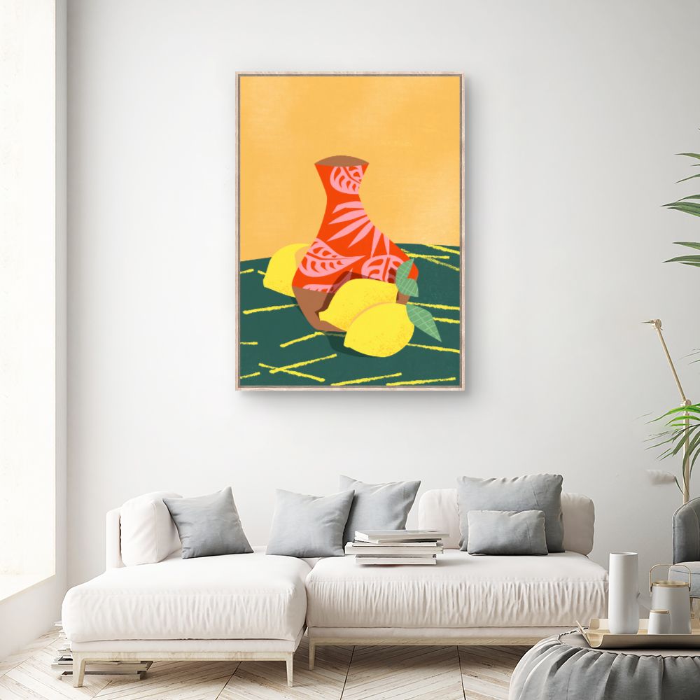 Tableau Vase exotique vibrant