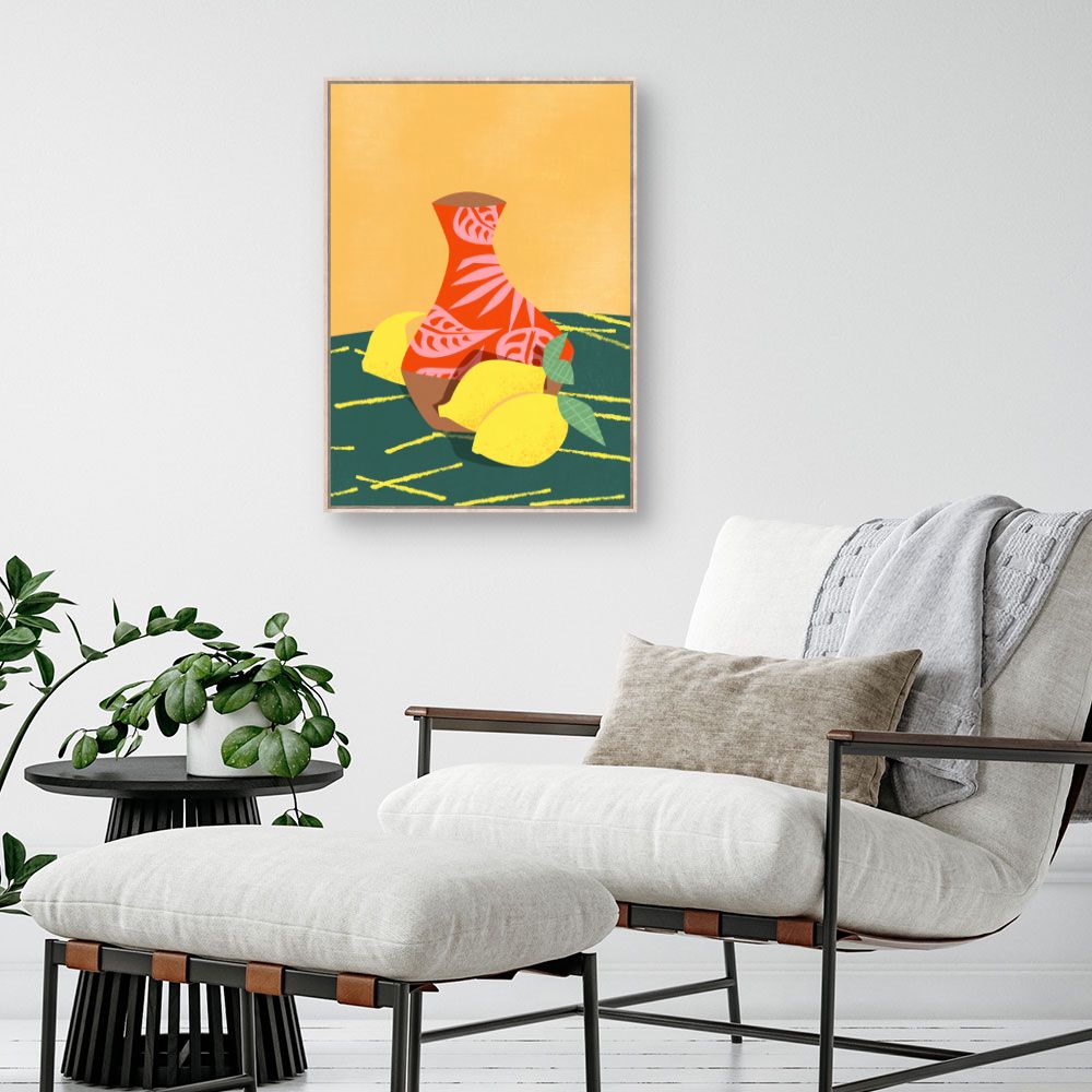 Tableau Vase exotique vibrant