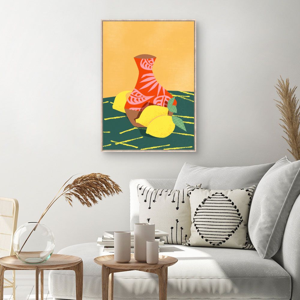 Tableau Vase exotique vibrant