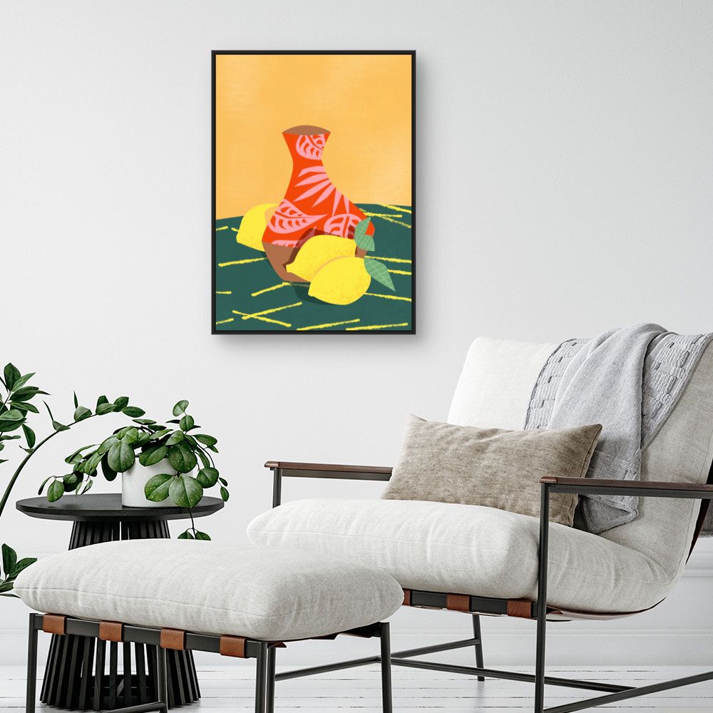 Tableau Vase exotique vibrant