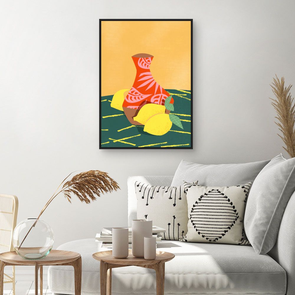 Tableau Vase exotique vibrant