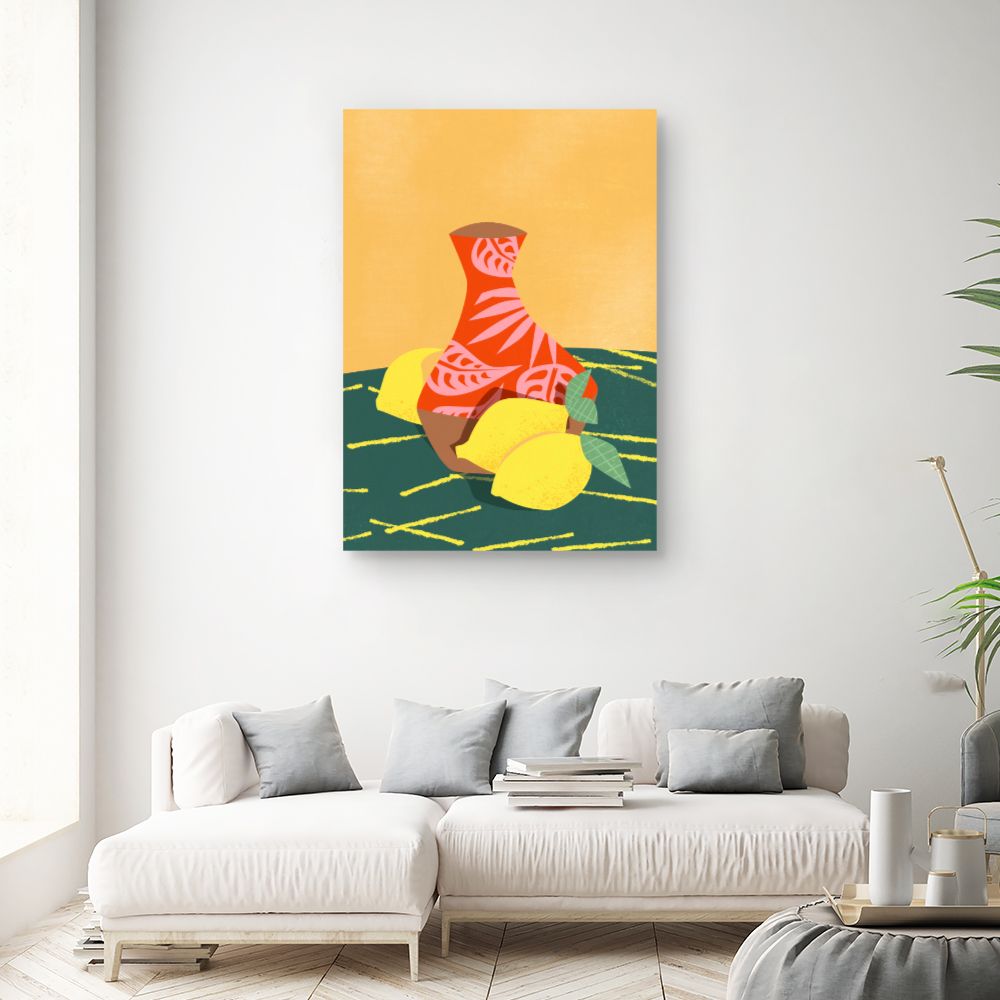 Tableau Vase exotique vibrant