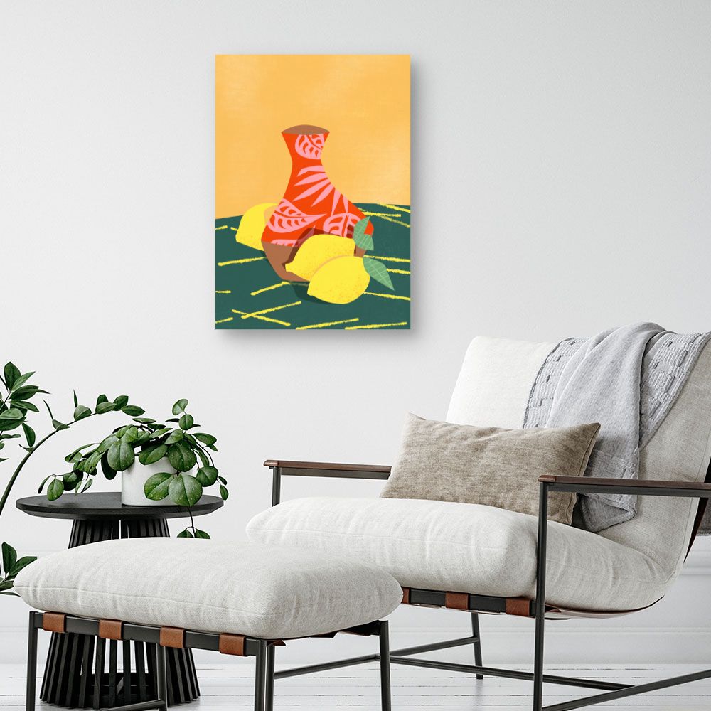 Tableau Vase exotique vibrant