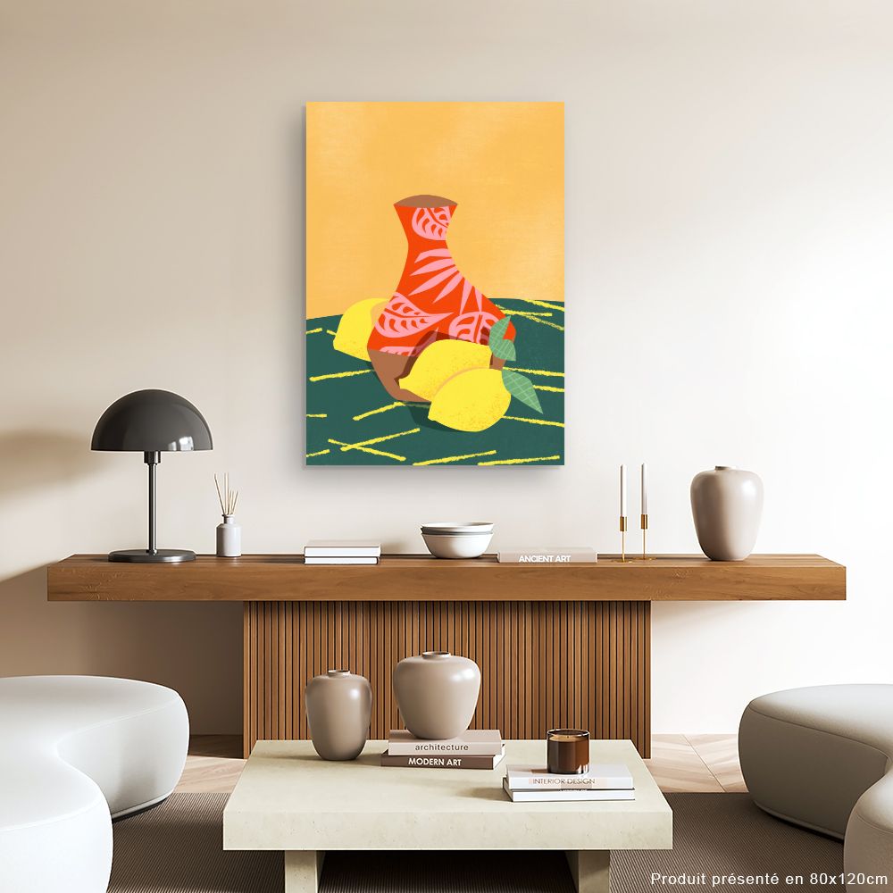 Tableau Vase exotique vibrant