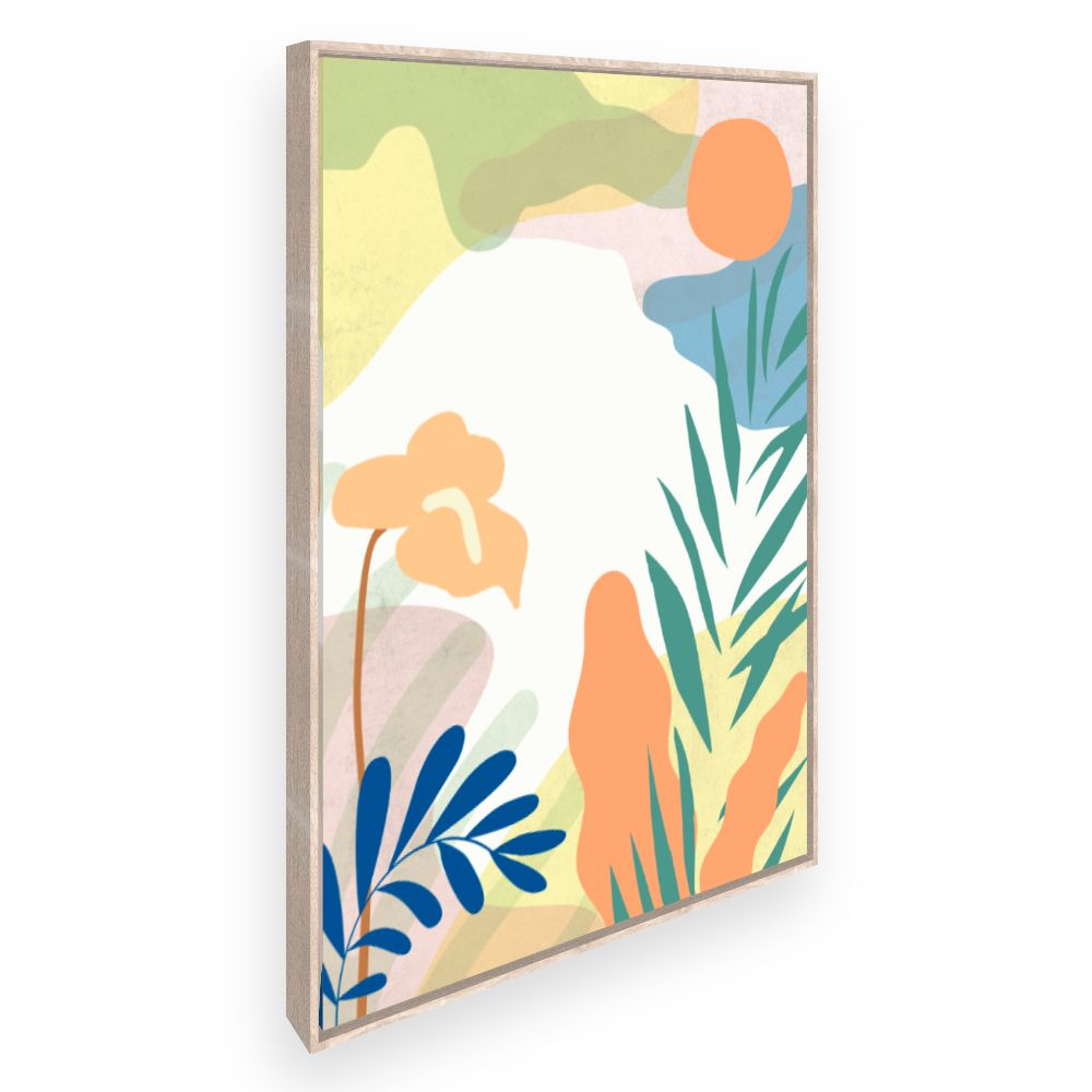 Toile Jardin tropical coloré