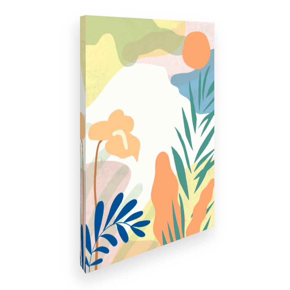 Toile Jardin tropical coloré