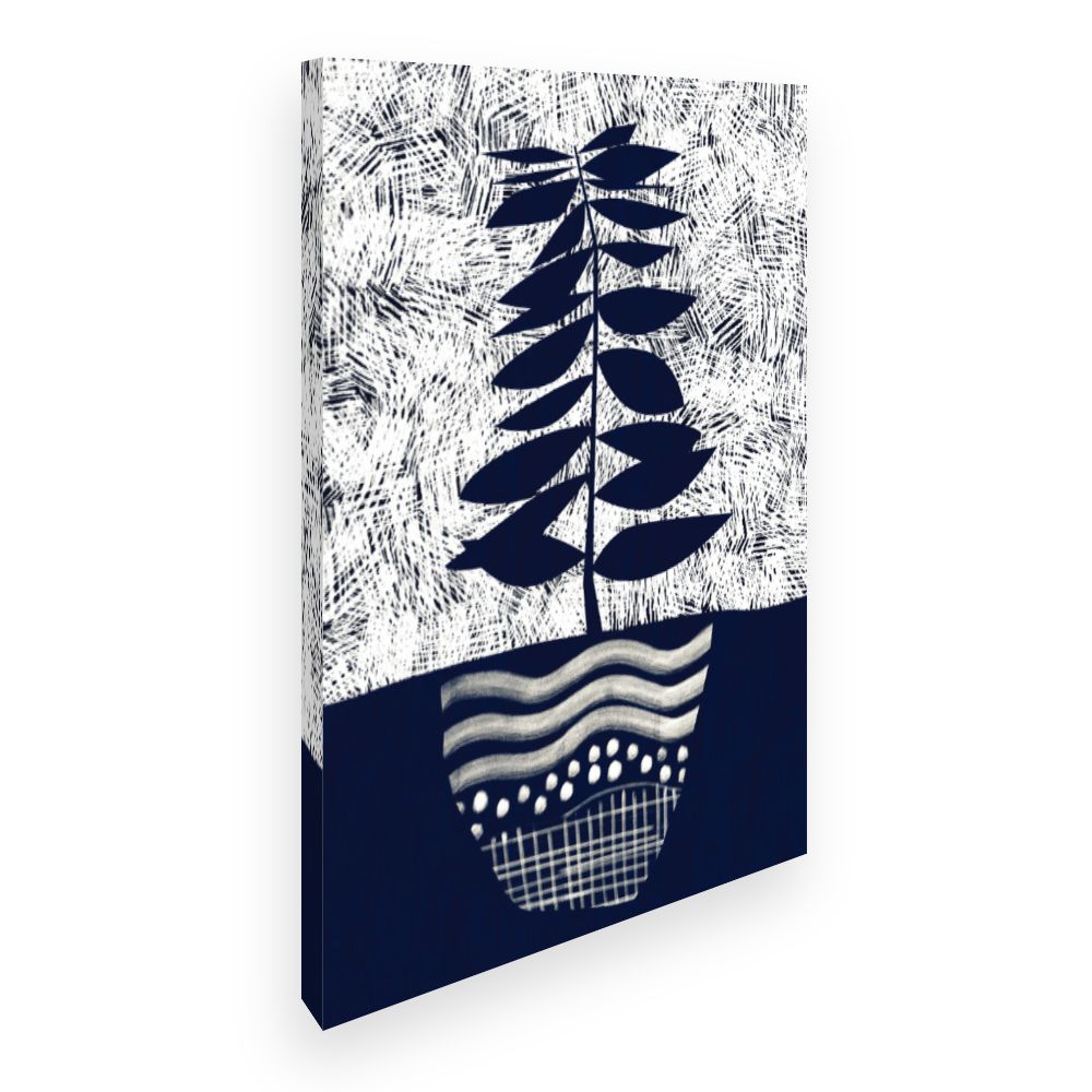 Toile Feuillage graphique