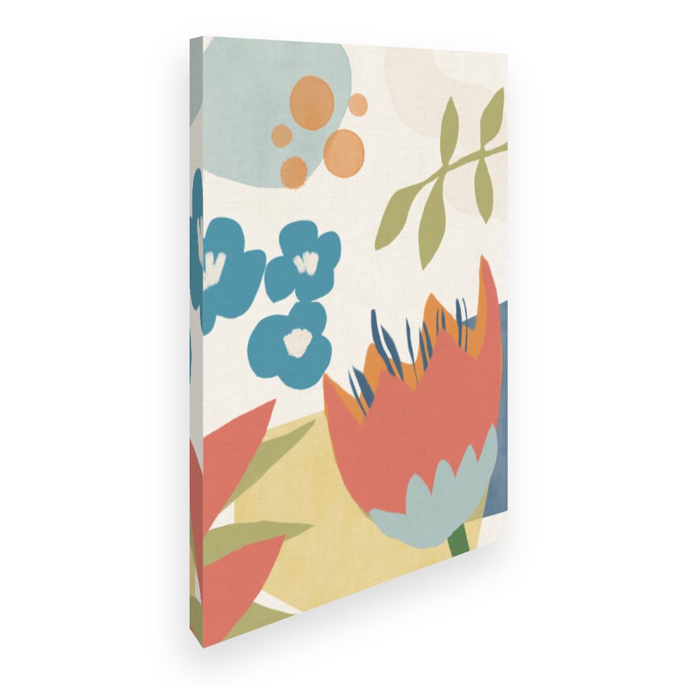 Toile Fleurs abstraites vibrantes