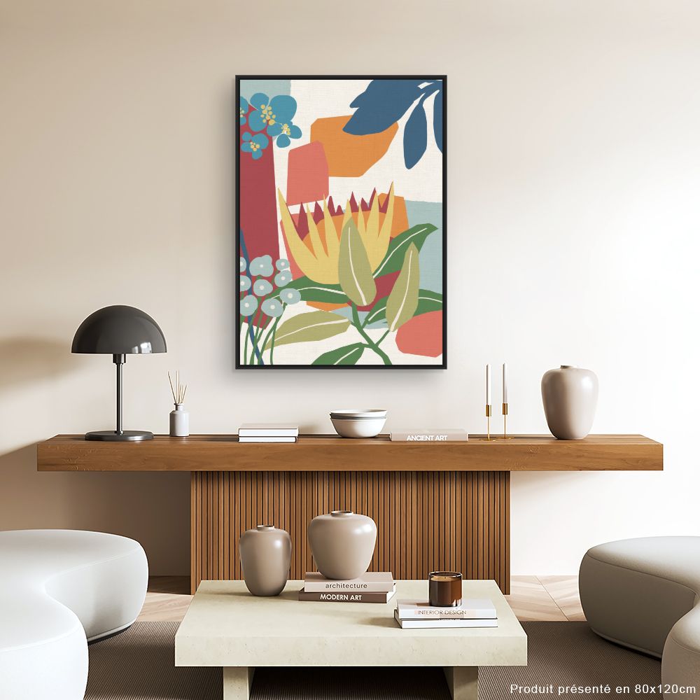 Tableau Fleurs abstraites