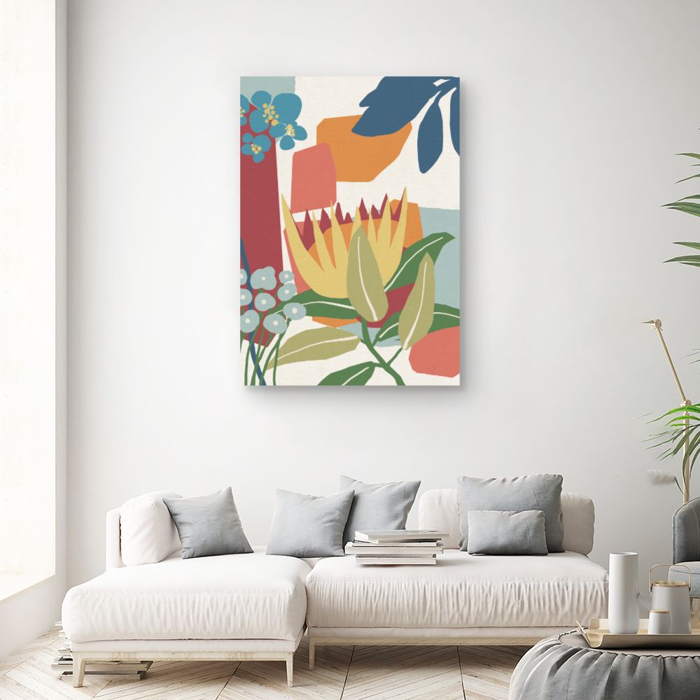 Tableau Fleurs abstraites