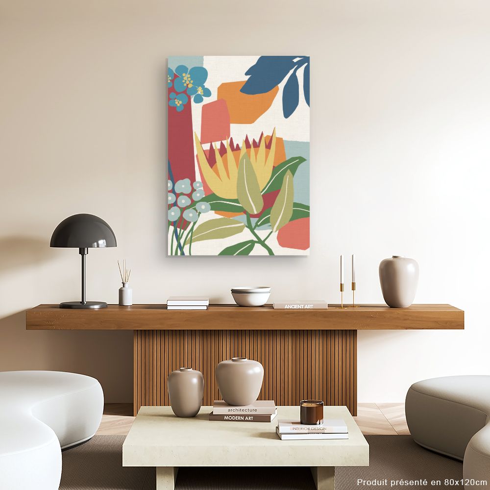 Tableau Fleurs abstraites