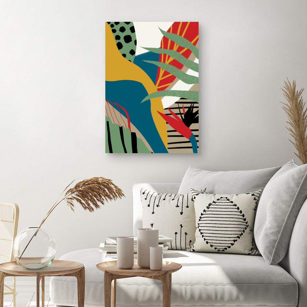 Tableau Jungle abstraite