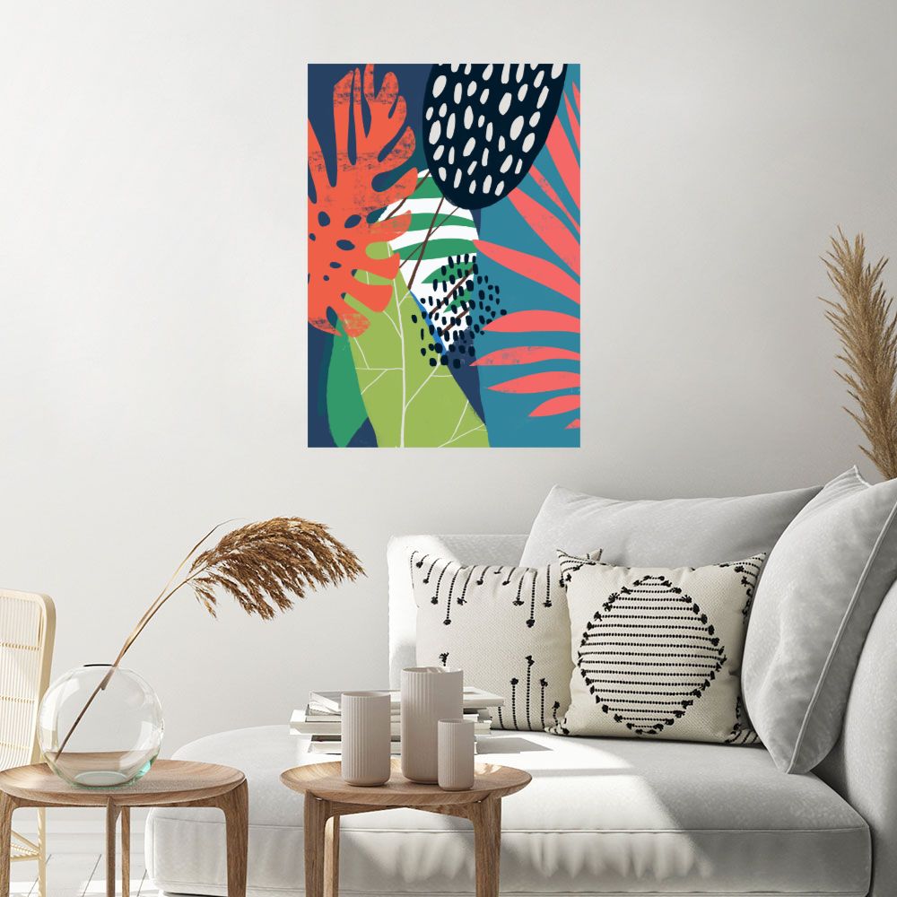 Affiche Feuillage tropical vibrant