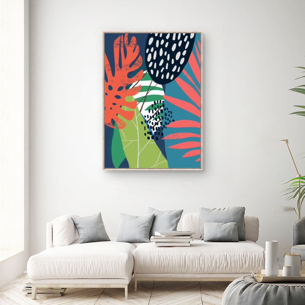 Tableau Feuillage exotique vibrant