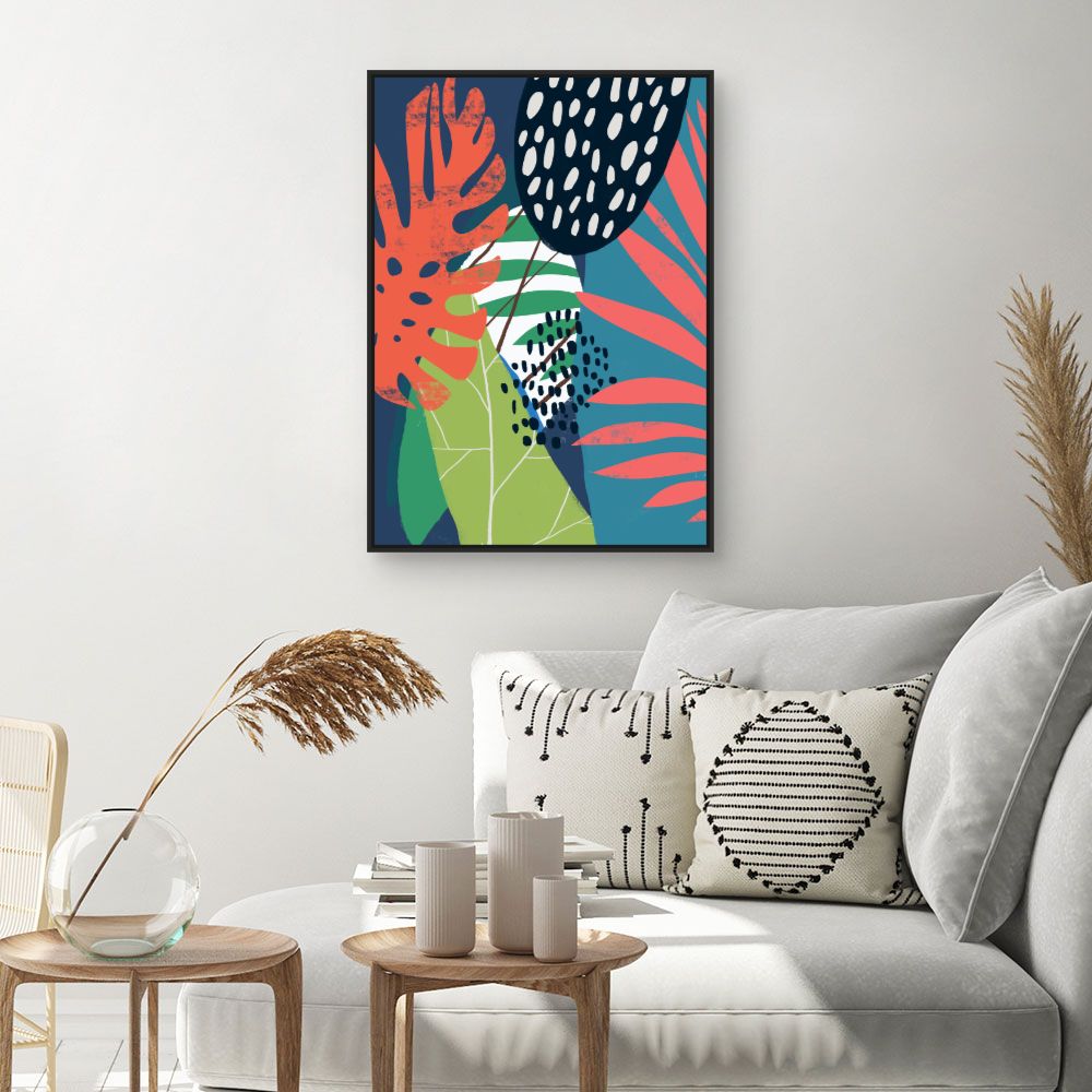 Tableau Feuillage exotique vibrant