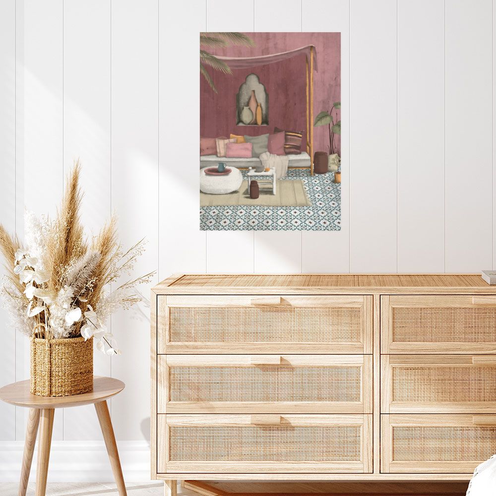 Affiche Salon exotique chic