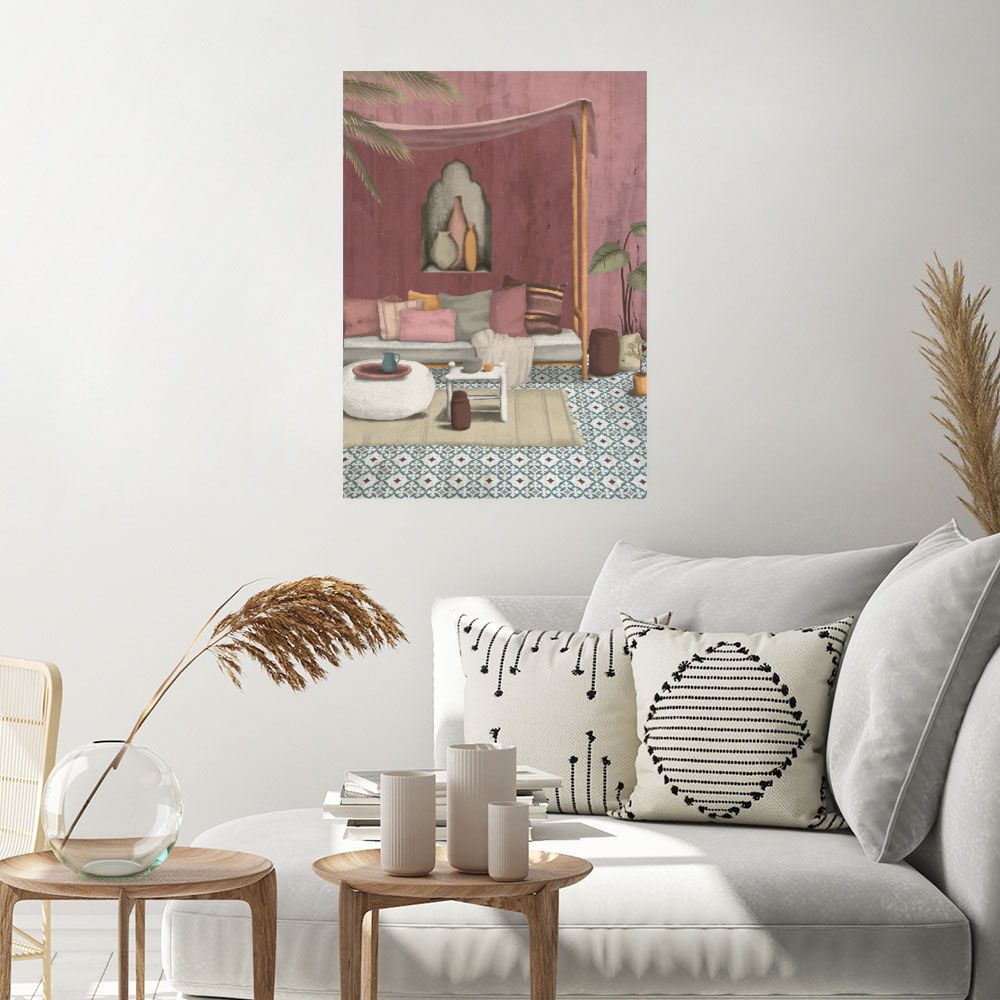 Affiche Salon exotique chic