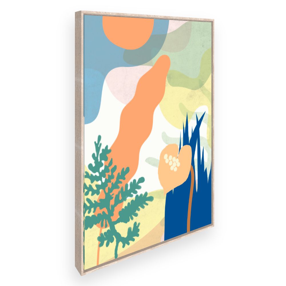 Toile Paysage abstrait floral