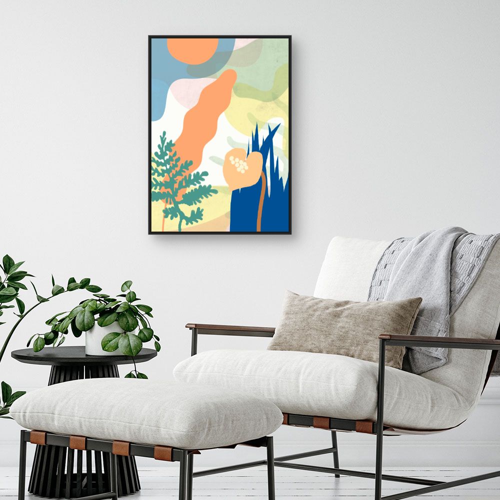 Tableau Paysage abstrait floral