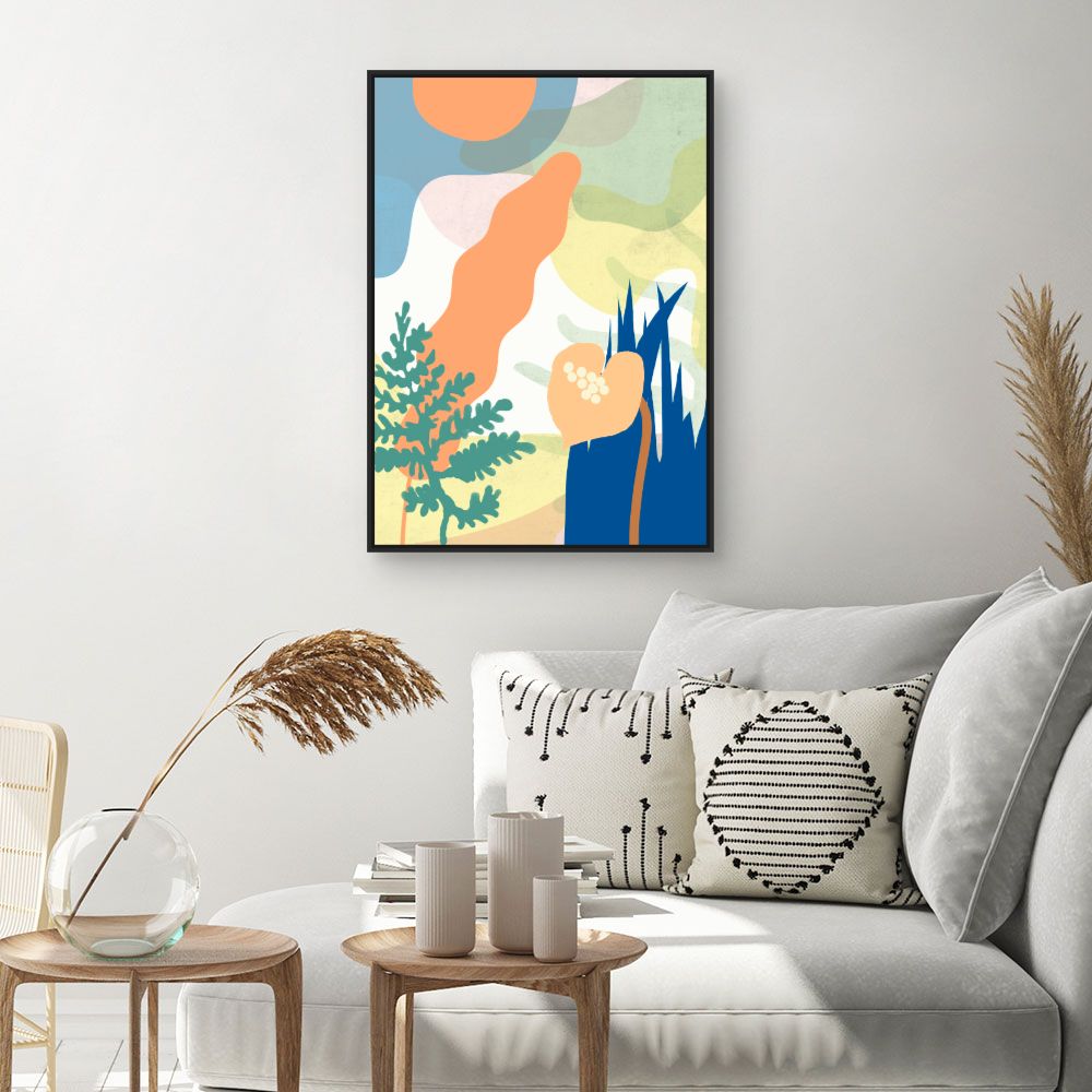 Tableau Paysage abstrait floral