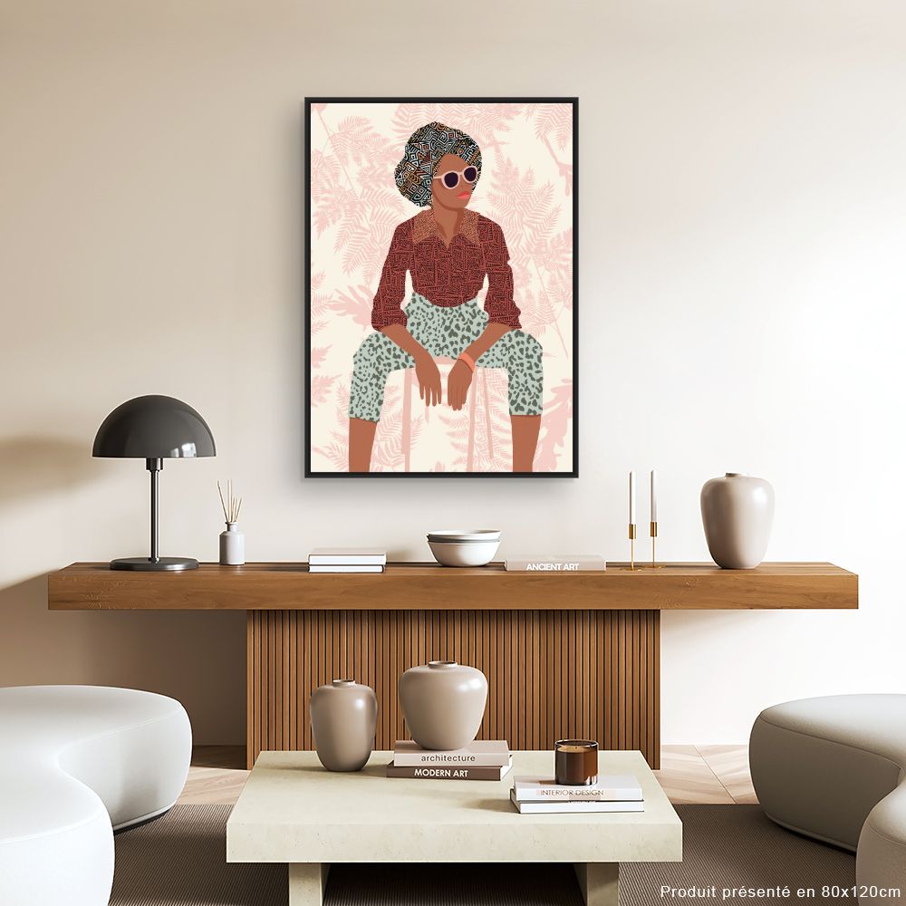 Tableau Portrait stylisé audacieux