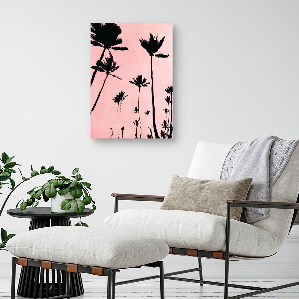 Tableau Palmiers silhouettés