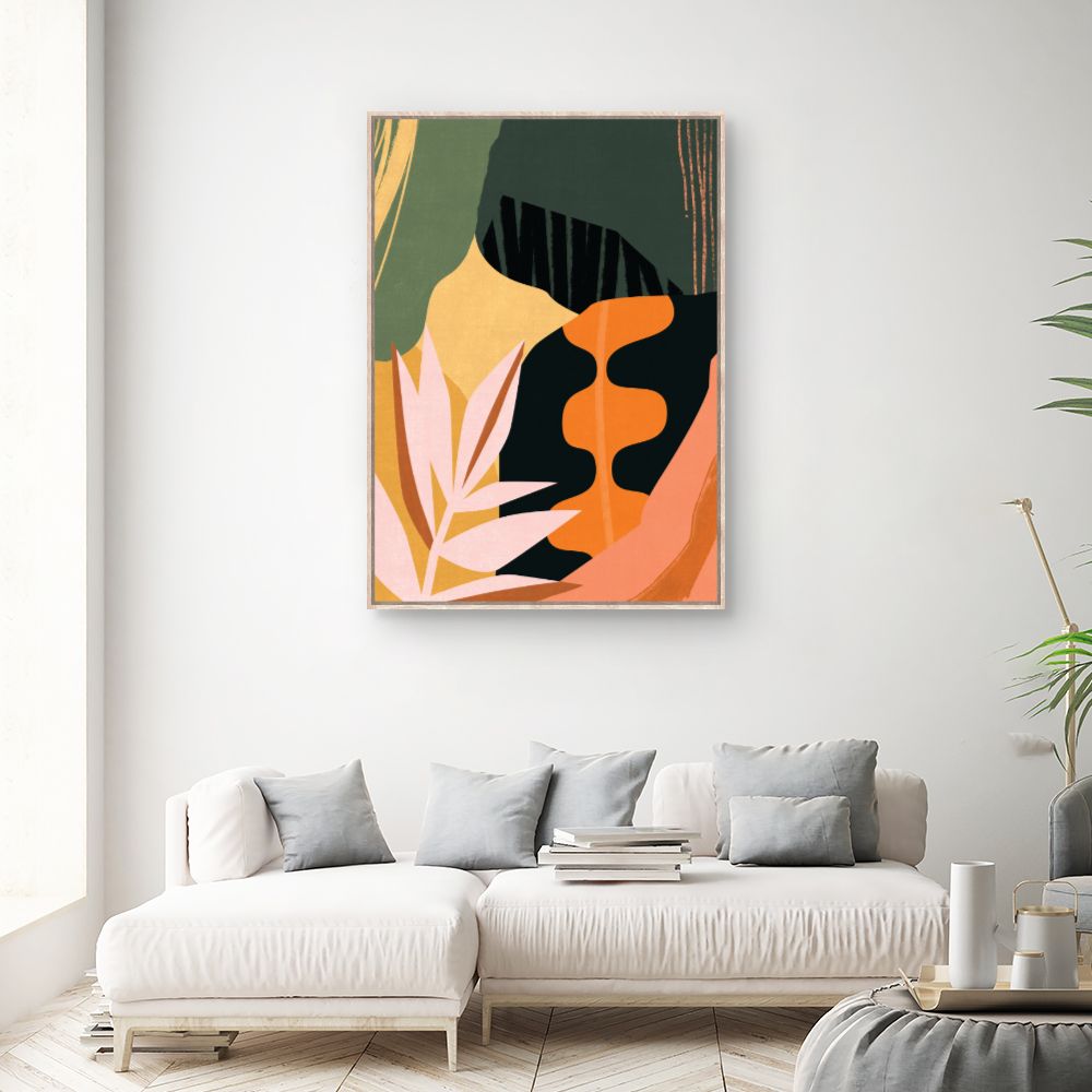 Tableau Abstraction végétale vibrante